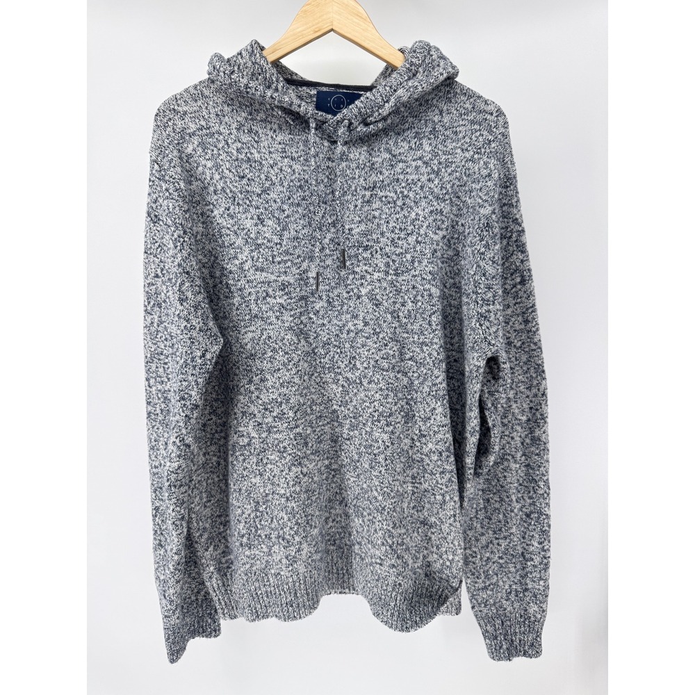 Even Tide Hooded Sweater Mens‎ XL Blue Mixed Yarn Gorpcore Pullover